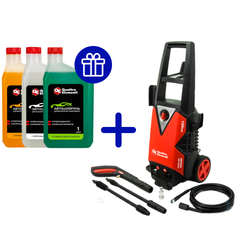 Шампунь QUATTRO ELEMENTI бесконтактный, активная пена, 1л в подарок!