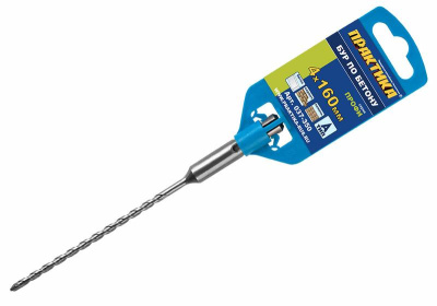 Бур SDS-plus ПРАКТИКА  4 х 100/160 мм серия "Профи" по бетону Бур SDS-plus ПРАКТИКА  4 х 100/160 мм серия "Профи" по бетону