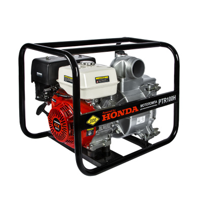 Мотопомпа бензиновая грязевая DDE PTR100H (вых 100мм,HONDA.GX390, напор 26м,1510л/мин,73кг)