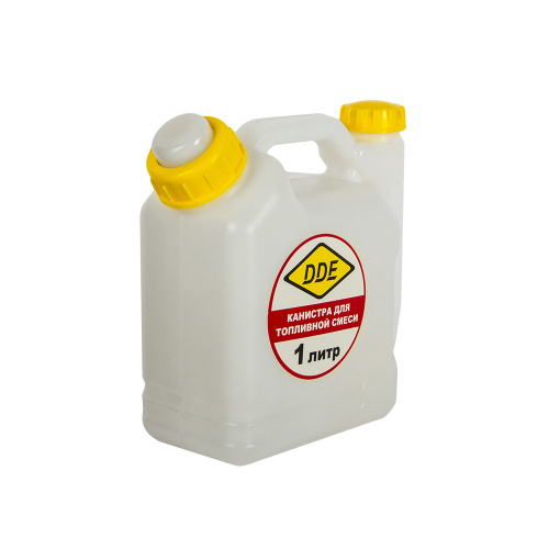 Канистра DDE для приготовления топливной смеси, 1 л, трубка для заливки