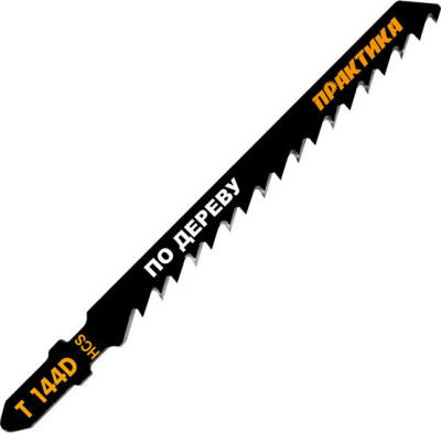 Пилки для лобзика по дереву, ДСП ПРАКТИКА тип T144D 100 х 75 мм, грубый рез, HCS (2шт.)  Пилки для лобзика по дереву, ДСП ПРАКТИКА тип T144D 100 х 75 мм, грубый рез, HCS (2шт.)