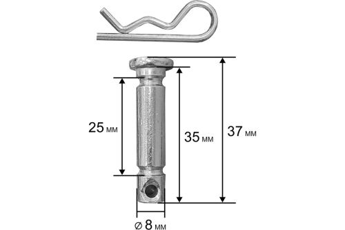 Болт срезной под шплинт UNITED PARTS 8х35мм (комплект 4шт), упак
