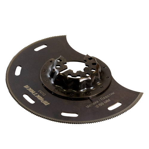 Насадка для МФИ ПРАКТИКА отрезная полукруг, BiM, по металлу и дереву, 88 мм, мелкий зуб