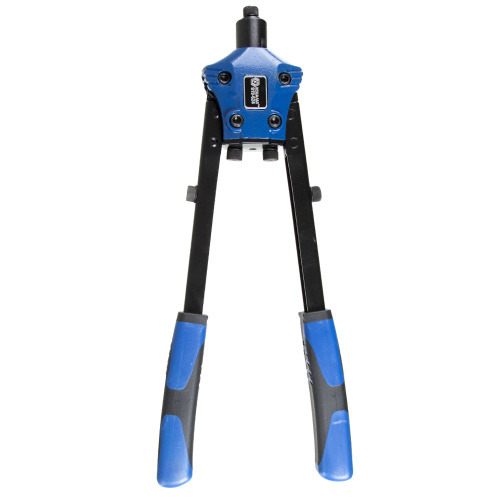 Заклепочник КОБАЛЬТ 370 мм, двуручный, усиленный, заклепки 2,4-3,2-4,0-4,8-6,4 мм, ,блистер