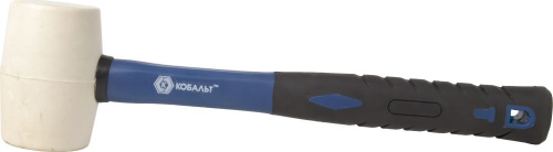 Киянка КОБАЛЬТ 450 г (60мм), белая резина, фибергласовая рукоятка