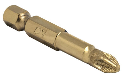 Бита отверточная ПРАКТИКА "Эксперт-Алмаз" PZ-2 х 50мм Tin (1шт), блистер**