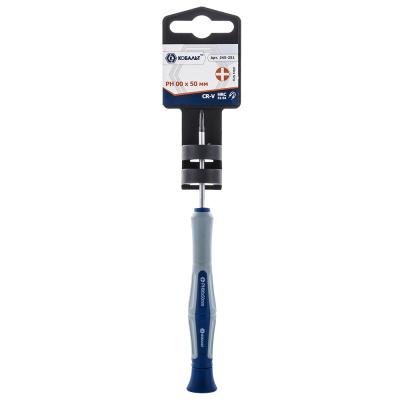 Отвертка для точных работ КОБАЛЬТ Ultra Grip PH 00 х 50 ммCR-V, двухкомпонентная рукоятка (1 шт.) по