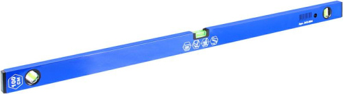 Уровень строительный КОБАЛЬТ Комфорт, 1000 мм, профиль 20 x 49 мм, 3 глазка, точность 1,0 мм/м 