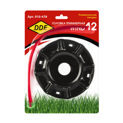 Головка триммерная серия WIND DDE Wind 12 безразборная смена корда, крепление под гайку диска, 25.4 