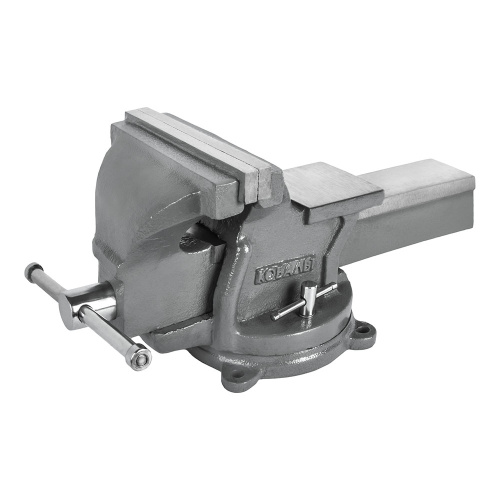 Тиски слесарные поворотные КОБАЛЬТ стальные, ширина губок 250 мм, захват 250 мм, 29 кг, наковальня