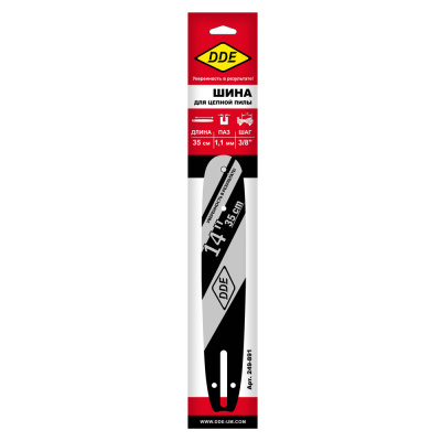 Шина пилы цепной сварная DDE 14"/ 35 см 3/8"-1,1-52 зв (для цепи 90) 144MLEA041