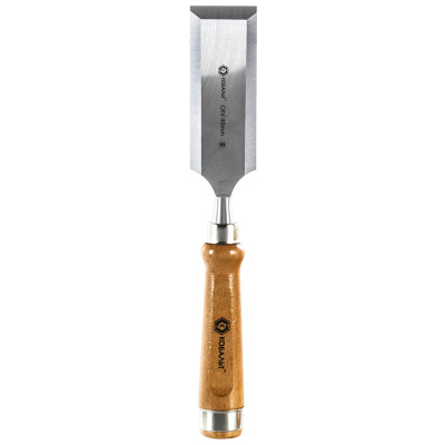 Стамеска плоская КОБАЛЬТ 40 х 140 мм, CR-V, деревянная рукоятка (1 шт.)  подвес 1/6 Стамеска плоская КОБАЛЬТ 40 х 140 мм, CR-V, деревянная рукоятка (1 шт.)  подвес 1/6