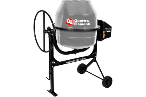 Бетоносмеситель QUATTRO ELEMENTI Terra 180 (700 Вт, 180л, 23об/м, замес 90л, чугунный венец)