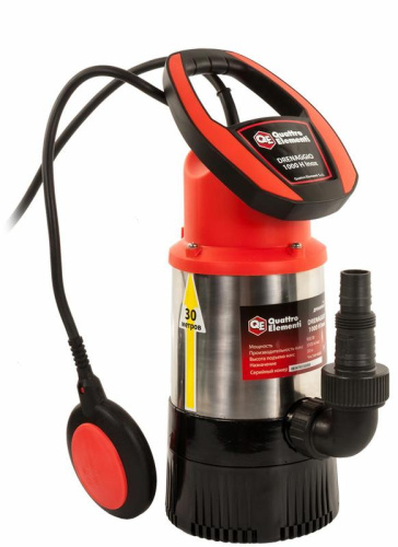 Дренажный насос QUATTRO ELEMENTI Drenaggio 1000 H Inox (900 Вт, 5500 л/ч, для чистой, 30 м, 7,75кг, 