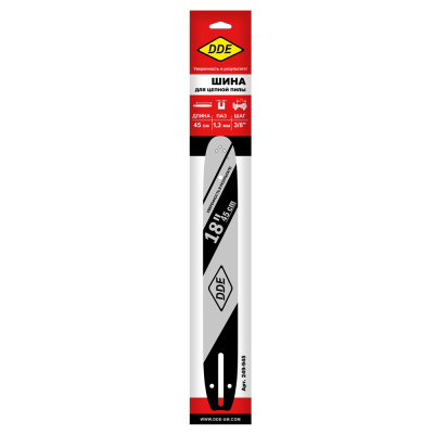 Шина пилы цепной сварная DDE 18"/45 см-3/8"-1,3-62z (для цепи 91P/VS/VXL)(180SPEA041)