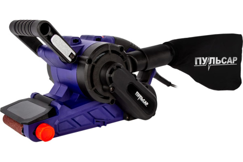 Шлифмашина ленточная ПУЛЬСАР ЛШМ 1100С (1100Вт, лента 76х533, 120-380м/мин, струбцины, 4,1 кг)