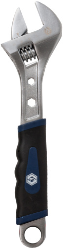 Ключ разводной КОБАЛЬТ 300 мм, ширина захвата 36 мм CR-V двухкомпонентная рукоятк(1 шт.) блистер 1/6