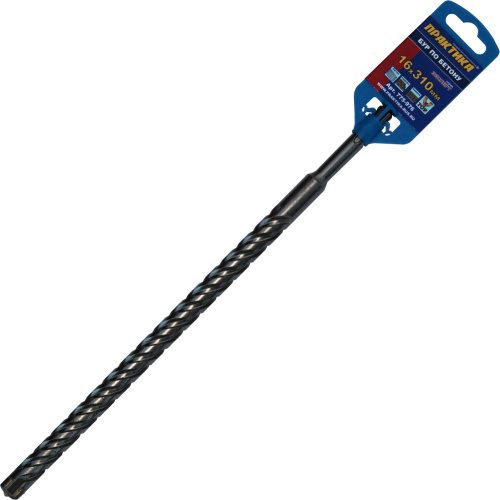 Бур SDS-plus ПРАКТИКА 16 х 310 мм, Х-тип серия "Эксперт" по бетону  Бур SDS-plus ПРАКТИКА 16 х 310 мм, Х-тип серия "Эксперт" по бетону