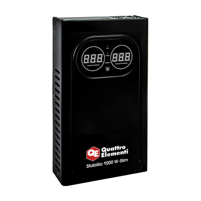 Стабилизатор напряжения QUATTRO ELEMENTI Stabilia 1000 W-Slim(1000 ВА, 140-270 В, настенный 917-773