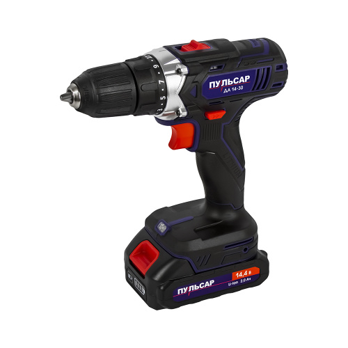 Дрель аккумуляторная ПУЛЬСАР ДА 14-30 (14,4В, 30Hm, Li-on, 2,0Ah, 2акк,кейс)