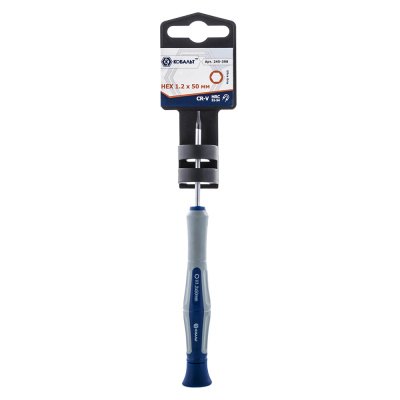 Отвертка для точных работ КОБАЛЬТ Ultra Grip HEX 1.2 х 50 ммCR-V, двухкомпонентная рукоятка (1 шт.) 