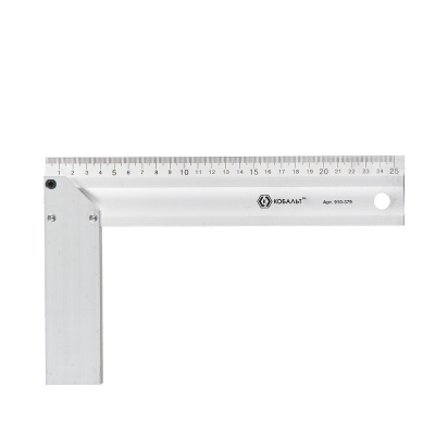 Угольник КОБАЛЬТ столярный 250 мм, алюминиевый Угольник КОБАЛЬТ столярный 250 мм, алюминиевый