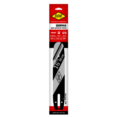 Шина пилы цепной сварная DDE 16"/ 40 см 3/8"-1,6-60 зв (для цепи 75) 163SLHD025