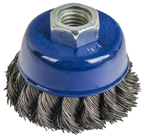 Кордщетка для МШУ чашеобразная витая ПРАКТИКА  65 мм М14 (1шт.) блистер**