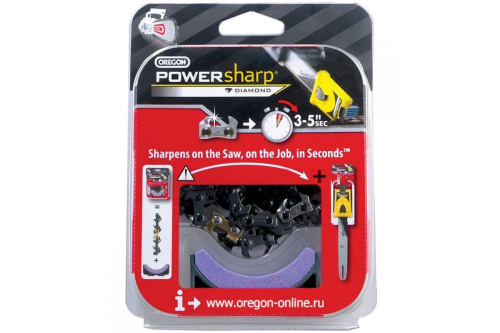 Набор OREGON  цепь PowerSharp 3/8" 56зв (PARTNER)+Камень вставка