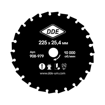 Нож для кустореза DDE WOOD CUT (225 x 25,4/20 x 2,0 мм, 26 зубьев)