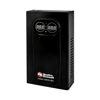Стабилизатор напряжения QUATTRO ELEMENTI Stabilia 1500 W-Slim (1500 ВА, 140-270 В, настенный 917-780