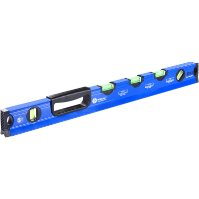 Уровень строительный КОБАЛЬТ 600 мм, профиль 28 x 60 мм,  5 глазков, 1 ручка, V-паз, вод. работ