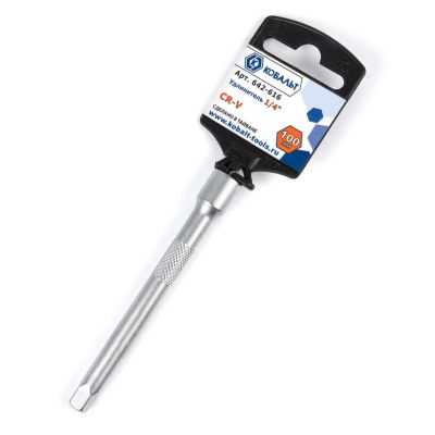 Удлинитель КОБАЛЬТ 1/4", 100 мм, Cr-V (1 шт.) подвес