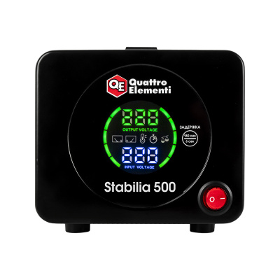 Стабилизатор напряжения QUATTRO ELEMENTI Stabilia 500 (500 ВА, 140-270 В) (917-636)