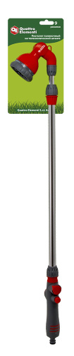 Пистолет поливочный QUATTRO ELEMENTI на телескопической штанге 90-120 см, 9-ти режимный, мягкий плас