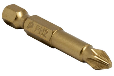 Бита отверточная ПРАКТИКА "Эксперт" PH-2 х 50мм Tin (1шт), блистер****