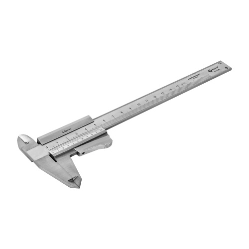 Штангенциркуль КОБАЛЬТ нониусный, ШЦ-1, открытого типа, МОНОБЛОЧНЫЙ, 150 мм, точность 0,02 мм.