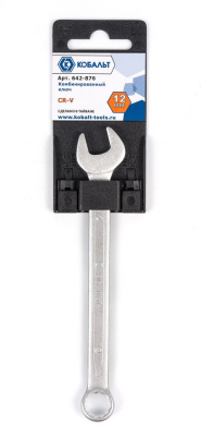 Ключ комбинированный КОБАЛЬТ 12 мм Cr-V (1 шт.) подвес 1/25