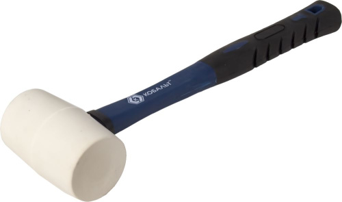 Киянка КОБАЛЬТ 225 г (45 мм), белая резина, фибергласовая рукоятка*