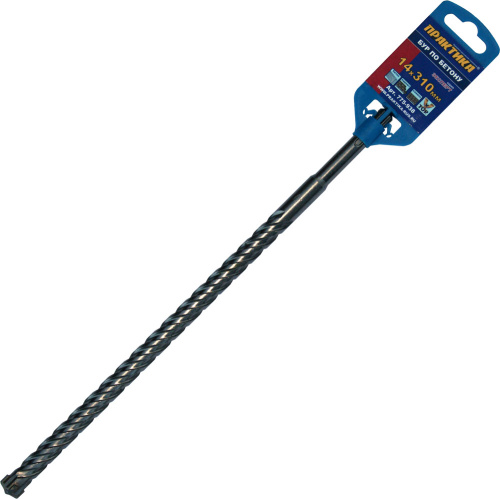 Бур SDS-plus ПРАКТИКА 14 х 310 мм, Х-тип серия "Эксперт" по бетону