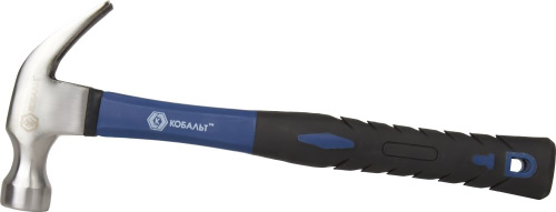 Молоток-гвоздодер КОБАЛЬТ 450 г, фибергласовая рукоятка 1/6*