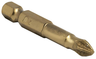 Бита отверточная ПРАКТИКА "Эксперт-Алмаз" PH-2 х 50мм Tin (1шт), блистер***