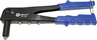 Заклепочник КОБАЛЬТ 270 мм, заклепки 2,4-3,2-4,0-4,8 мм, блистер***