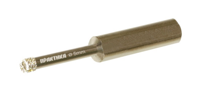 Коронка алмазная ПРАКТИКА "Профи" по керамограниту/керамике  5х65мм (1шт) блистер