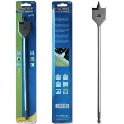 Сверло по дереву перовое ПРАКТИКА 35 х 300 мм (1шт.) блистер Сверло по дереву перовое ПРАКТИКА 35 х 300 мм (1шт.) блистер