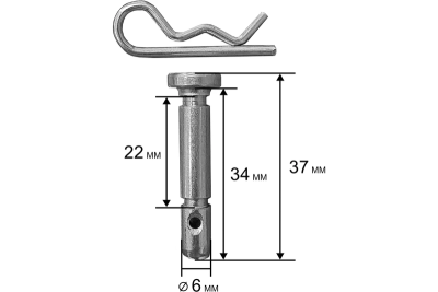 Болт срезной под шплинт UNITED PARTS 6х37мм (комплект 4шт), упак