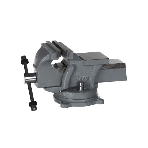 Тиски слесарные поворотные КОБАЛЬТ стальные, ширина губок 100 мм, захват 100 мм, 7 кг, наковальня