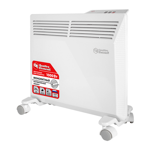 Нагреватель воздуха электрический QUATTRO ELEMENTI QE-1000KME конвекторный (1 кВт, с эл.блоком управ