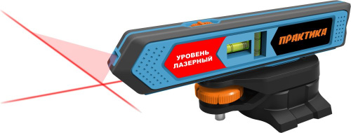 Уровень лазерный ПРАКТИКА линейный на подставке; видимость: точка 20м, боковая линия 3 м