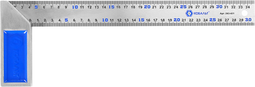 Угольник КОБАЛЬТ столярный 350 мм, нерж.сталь ,чугунное основание 1/10 Угольник КОБАЛЬТ столярный 350 мм, нерж.сталь ,чугунное основание 1/10